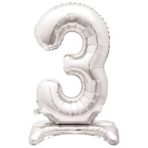 STAND UP NUMBER 3 IN SILVER