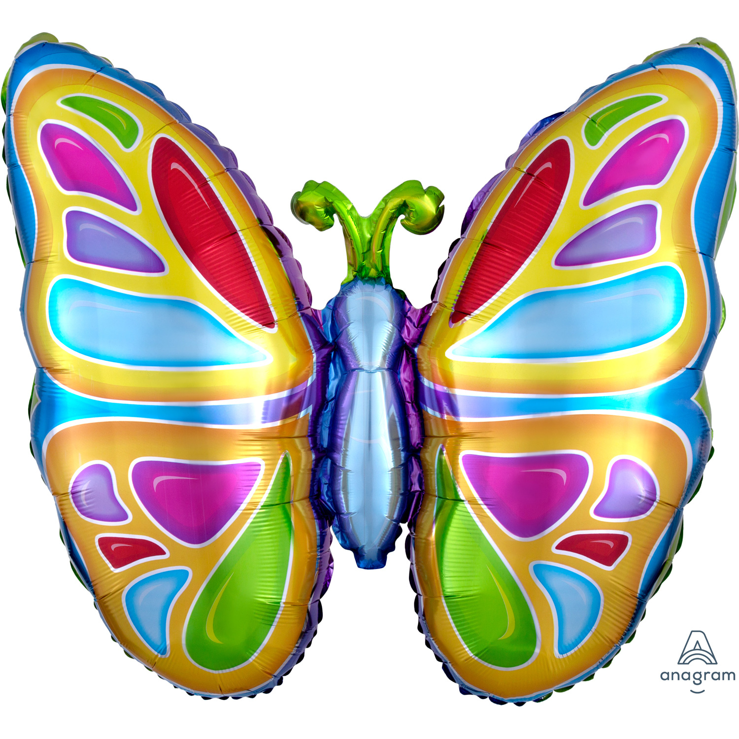 13371-0725401-1-3-1500+ Bright Butterfly SuperShape Foil Balloons