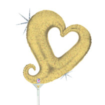 champagne chain of hearts mini shape