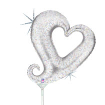 silver chain of hearts mini shape