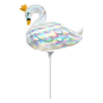 pastel swan iridescent mini shape
