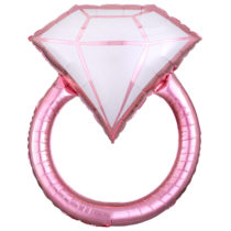 blush wedding ring supershape foil balloon