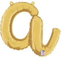 gold script letter a