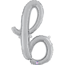 silver script letter b grabo