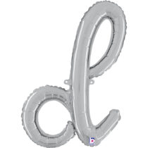silver script letter d grabo