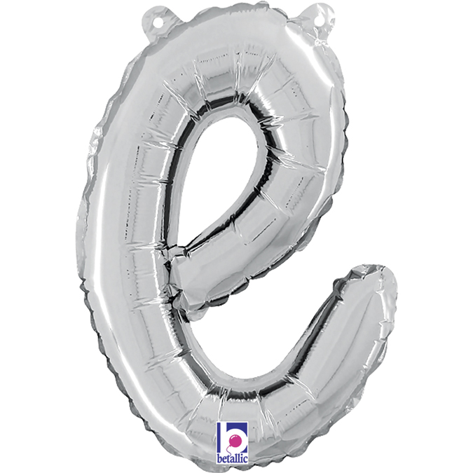 silver script letter e grabo