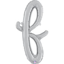 silver script letter f grabo