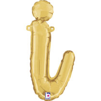 GOLD SCRIPT LETTER I