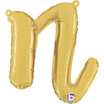 GOLD SCRIPT LETTER N