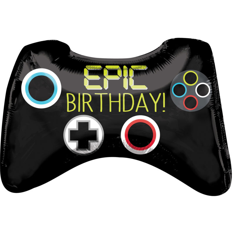 58234-3780401-1-3-1500+ Epic Game Controller SuperShape Foil Balloons