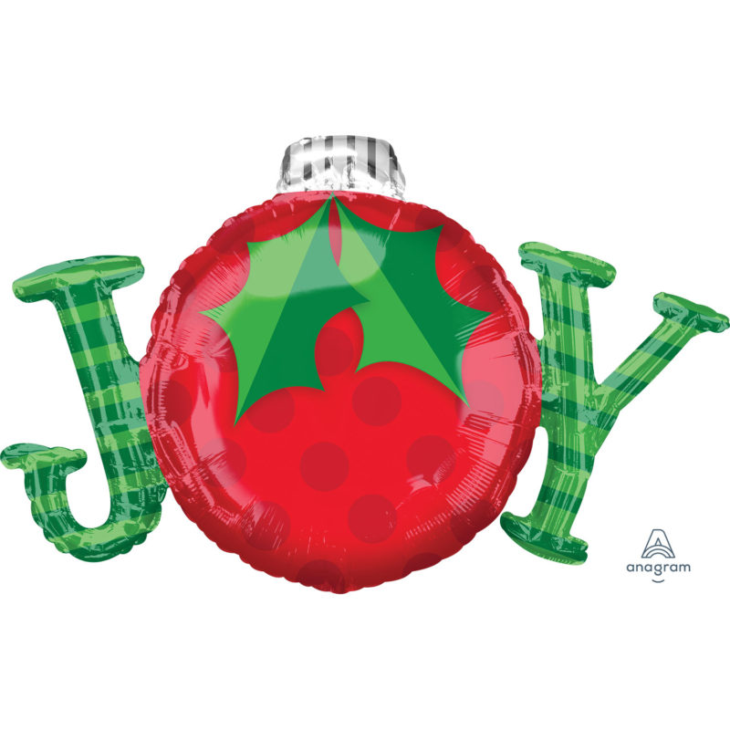 59810-3830301-1-3-1500+ JOY Ornament SuperShape Foil Balloons