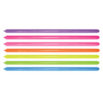 assorted neon 260 modelling balloons