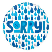 Sorry Raindrops Standard XL Foil Balloons