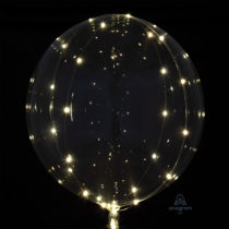 crystal clearz white led jumbo 18" balloon