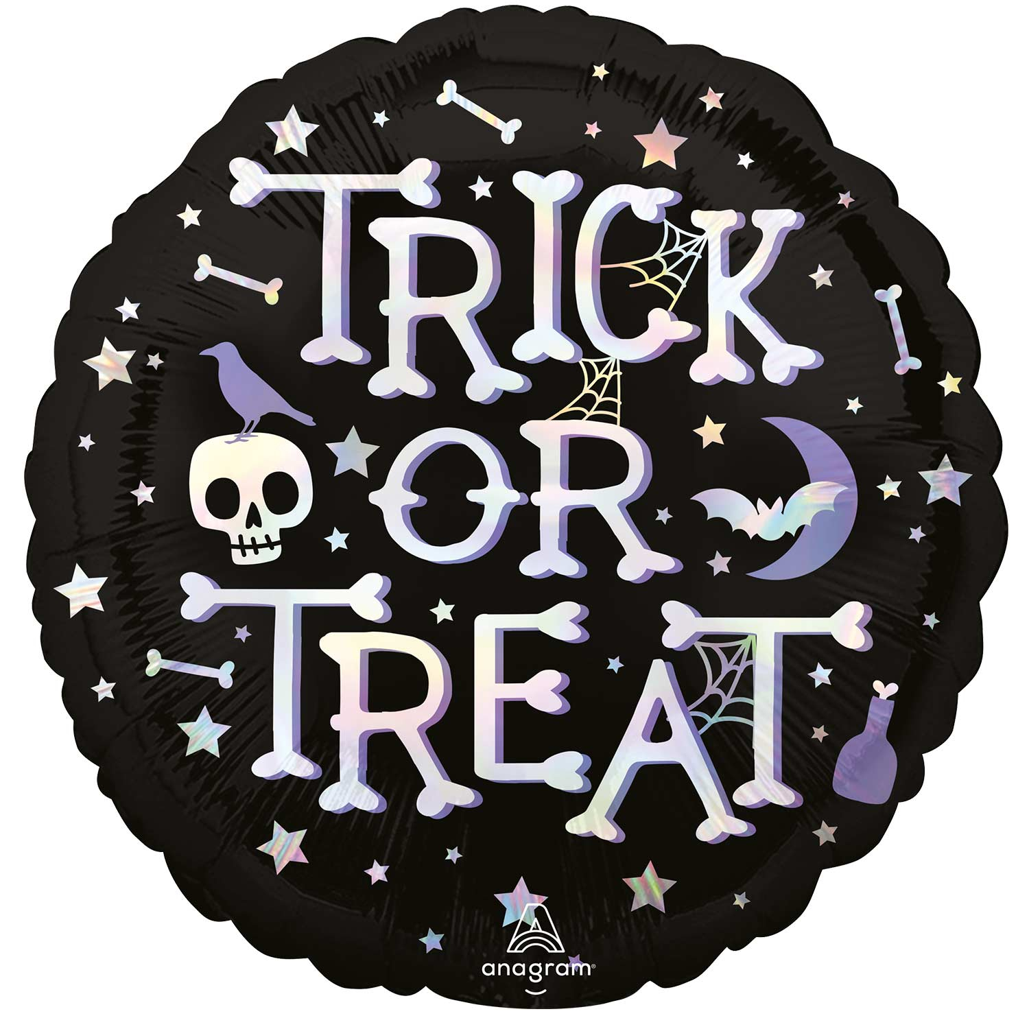 trick or treat iridescent standard foil balloon