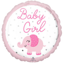 Baby Girl Elephant Standard HX Foil Balloons