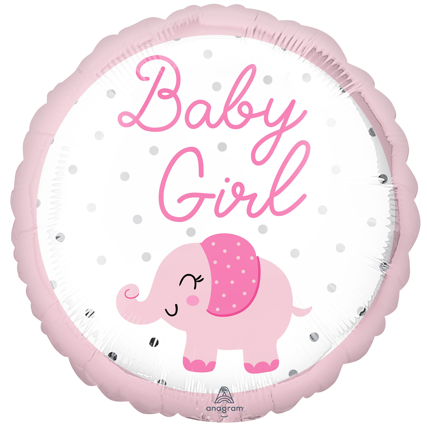 Baby Girl Elephant Standard HX Foil Balloons