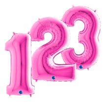 Pink - Fuxia Jumbo Foil Numbers