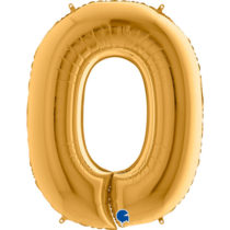 GOLD NUMBER 0 SHAPE 40" gold