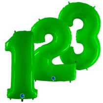 Green - Fluorescent Jumbo Foil Numbers