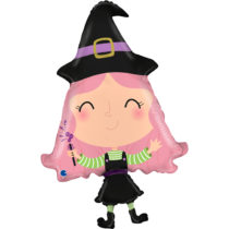 lovable witch shape foil balloon