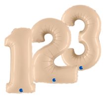 Cream - Satin Jumbo Foil Numbers