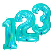 Blue - Holographic Tiffany Jumbo Foil Numbers