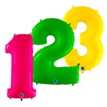 Fluorescent Grabo Jumbo Foil Numbers