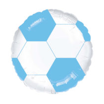 light blue soccer balloon