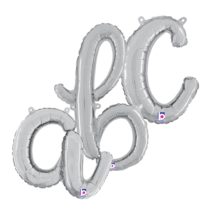 Silver Script Letters