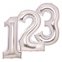 Silver Anagram Jumbo Foil Numbers