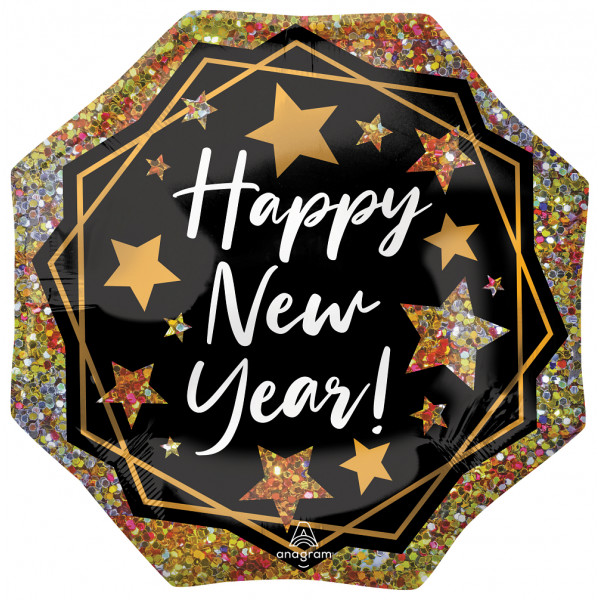 happy new year glitter stars