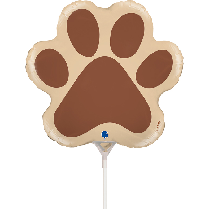 g72158-dog-paw-mini-b G72158 dog paw print mini shape foil balloon