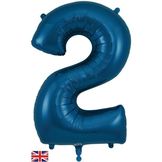 blue number 2 foil balloon by oaktree