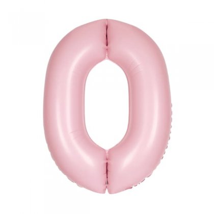 13880_UK pastel pink unique number 0 foil balloon