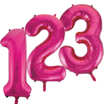 Pink - Jumbo Foil Numbers