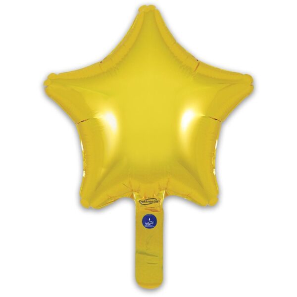 oaktree 9 inch gold star balloon