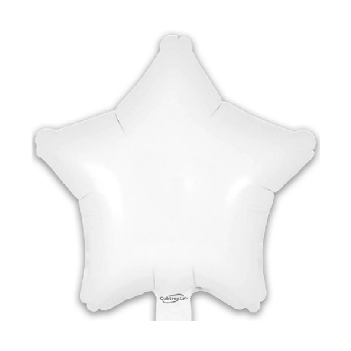 white matte star mini shape foil