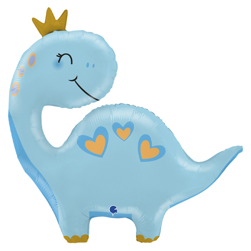 grabo foil balloon blue dinosaur