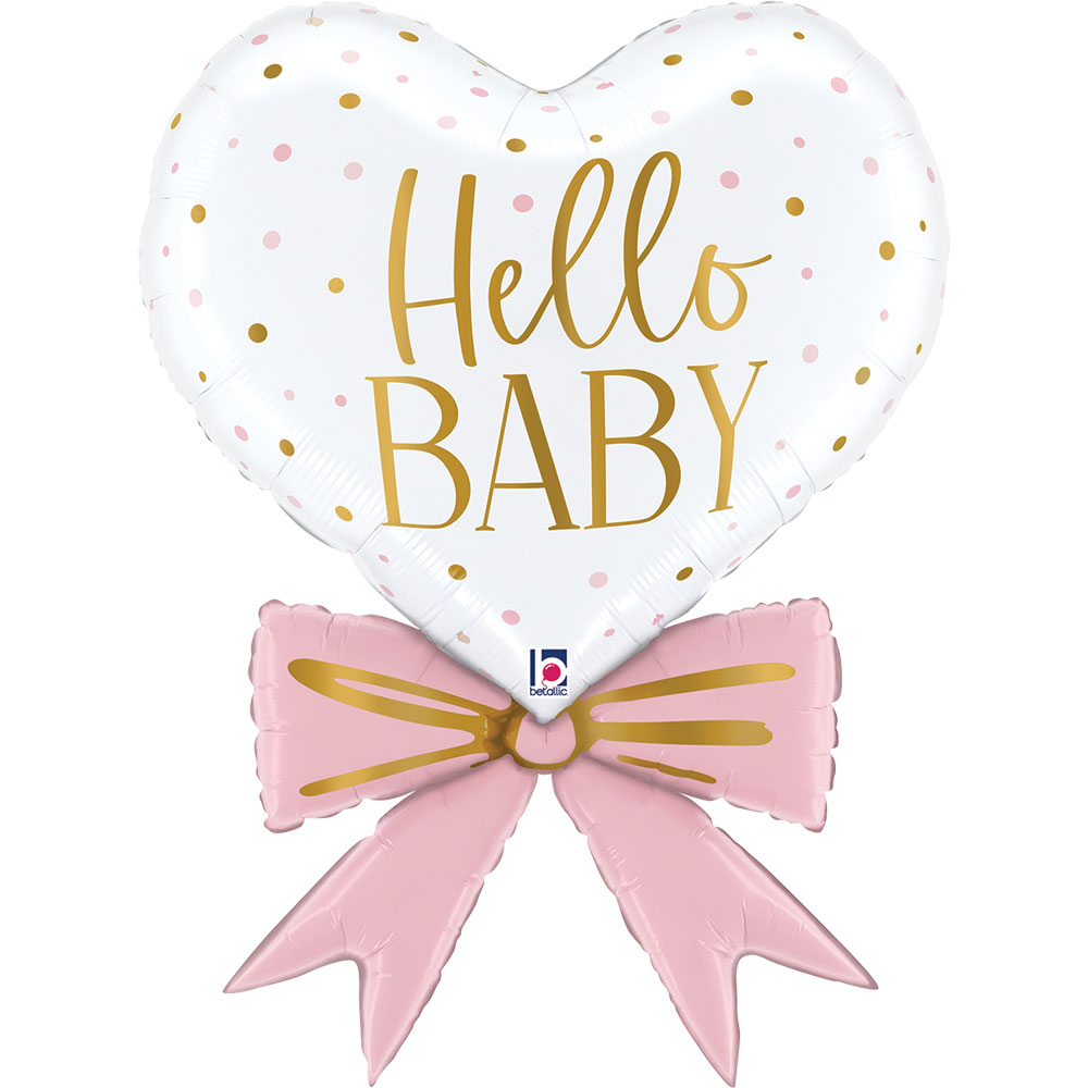 25712 Pink Baby Bow Hearts Grabo