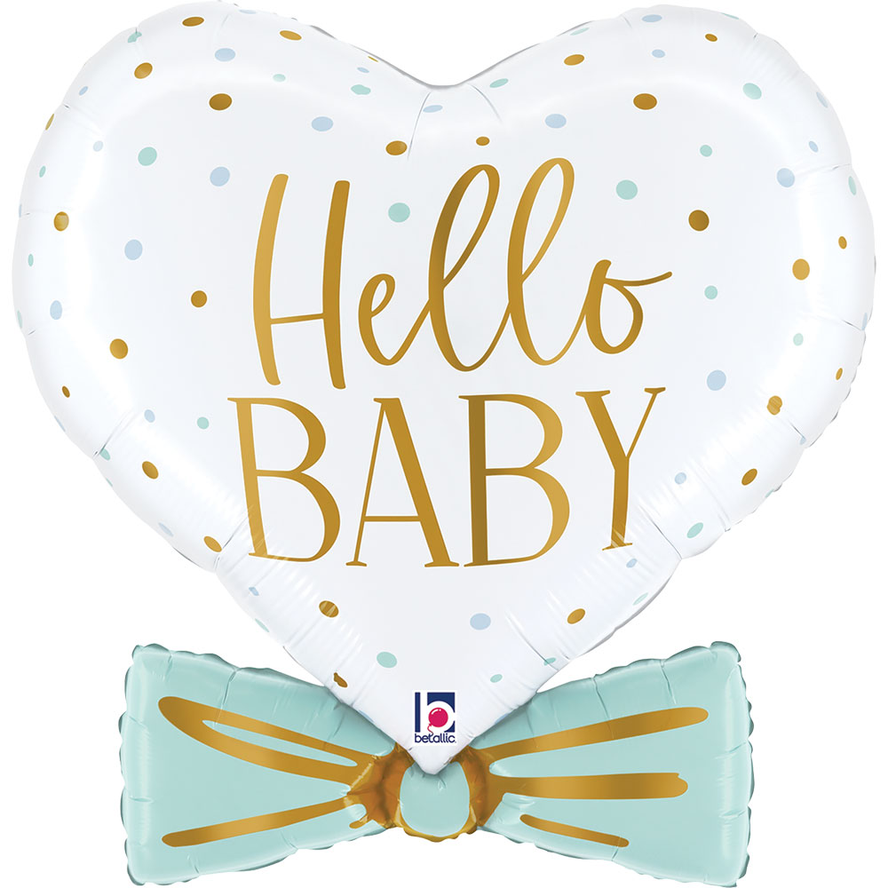 25713 Grabo Hello Baby Bowtie Heart Blue